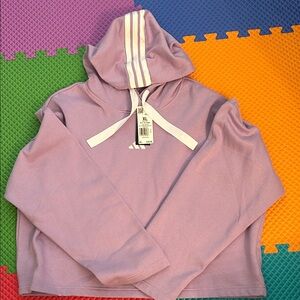(NWT) Women's Fleece 3-Stripes Loose-Fit Hoodie